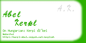 abel kerpl business card